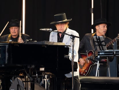 Bob Dylan, en un concierto en Londres en julio de 2019.