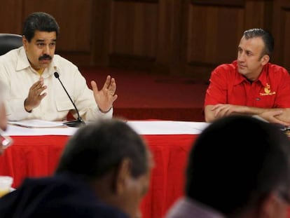 El presidente venezolano, Nicol&aacute;s Maduro, este martes en Caracas.