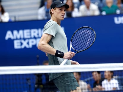 Sinner, durante la final contra Fritz en la Arthur Ashe.