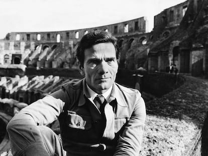 Pier Paolo Pasolini al Colisuem de Roma el 1970.