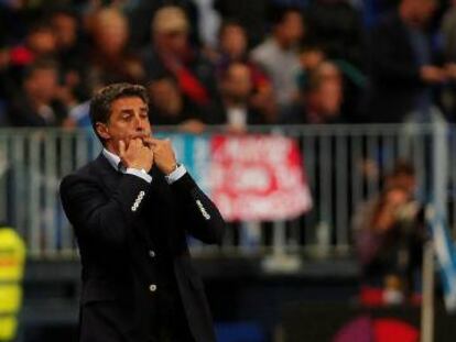 Míchel, durante el partido.