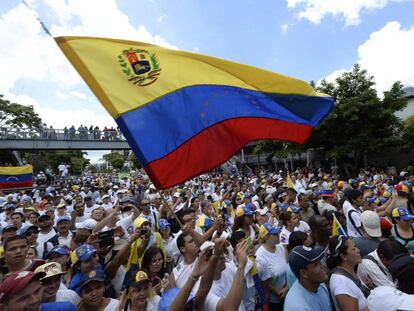 La protesta de la oposici&oacute;n venezolana, del 1 de septiembre. 