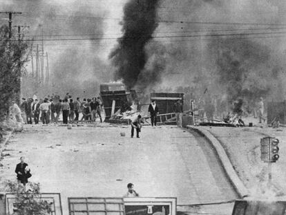 Protestas en la ciudad argentina de Córdoba en mayo de 1969.