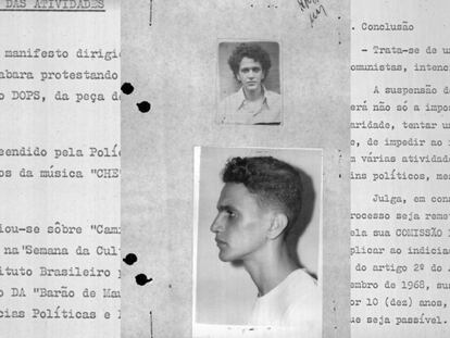 Extractos de la investigación contra Caetano Veloso durante la dictadura militar.