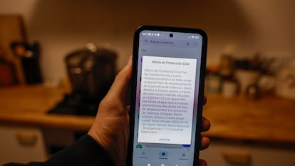Sistema de aviso a la población Es-Alert, a través de los teléfonos móviles, activado en la Comunidad Valenciana.