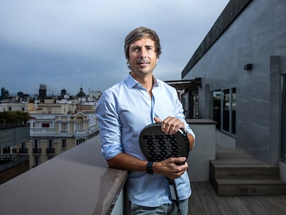 Pablo Carro, cofundador de Playtomic, en las oficinas que la compañía tiene en Madrid.