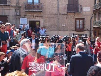 Mitin callejero de Rubalcaba en Segovia.