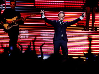 Luis Miguel, durante un concierto en Buenos Aires, el 4 de agosto.