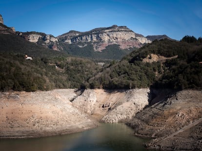 Aspecto del pantano de Sau en mayo de 2023.