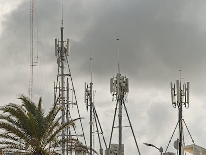 Antenas en Progreso, Yucatán, México.