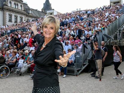 Gloria von Thurn und Taxis en un festival que se celebra en su castillo, en Ratisbona, Alemania, en julio.