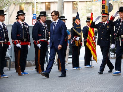 El presidente de la Generalitat, Salvador Illa, en la Diada Nacional de Cataluña.