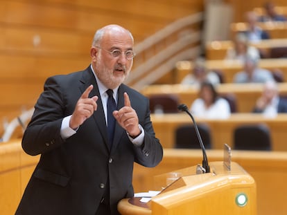 El senador Eduard Pujol, el día 10 de septiembre en el Senado.