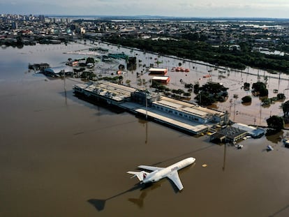 El aeropuerto de Porto Alegre, este 7 de mayo.