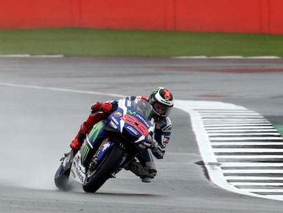 Jorge Lorenzo, durante la clasificación de este sábado en Silverstone.