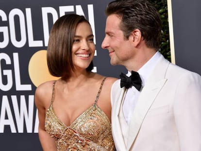 Bradley Cooper e Irina Shayk, en los Globos de Oro.