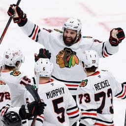 Jubel bei den Spielern der Chicago Blackhawks