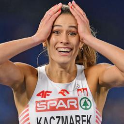 Die polnische Läuferin Natalia Kaczmarek bei der Leichtathletik-EM in Rom.