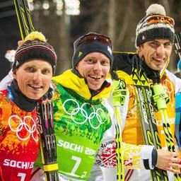 v.l. Erik Lesser, Daniel Böhm, Arnd Peiffer und Simon Schempp