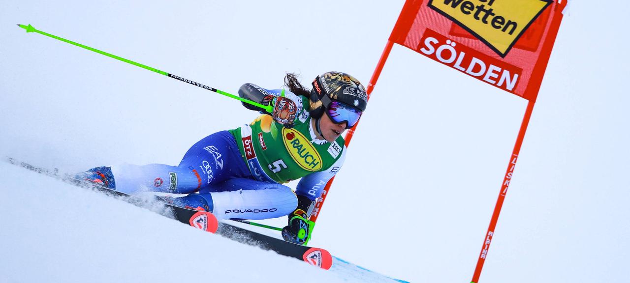 Federica Brignone beim Riesenslalom in Sölden