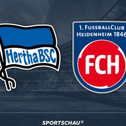 Logo Hertha BSC gegen 1. FC Heidenheim 1846