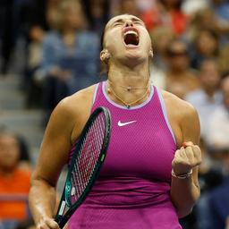 Aryna Sabalenka in Aktion während der US Open