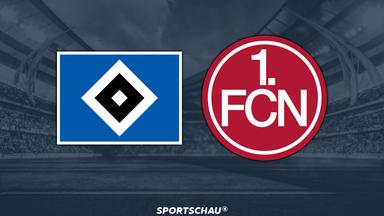 Logo Hamburger SV gegen 1. FC Nürnberg