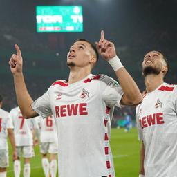 Tim Lemperle vom 1. FC Köln jubelt nach einem Treffer