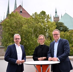 Georg Maier, Katja Wolf und  Mario Voigt (v.l.)