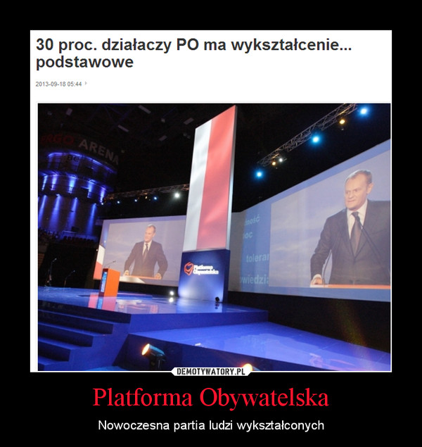 Platforma Obywatelska – Nowoczesna partia ludzi wykształconych 