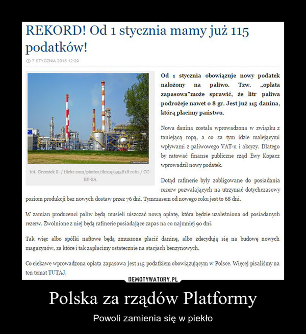 Polska za rządów Platformy – Powoli zamienia się w piekło 