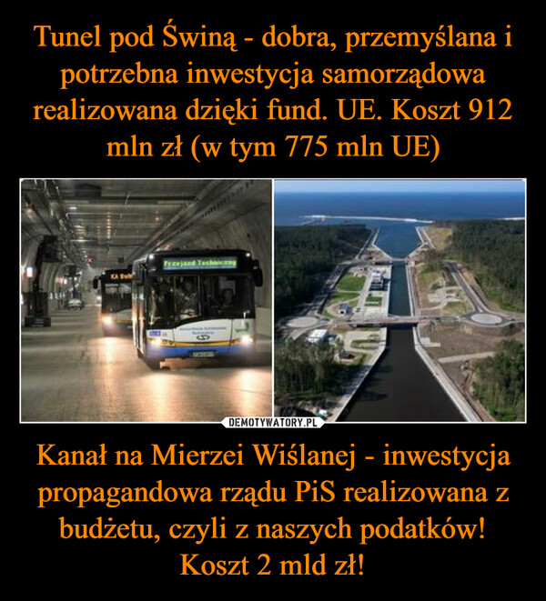 Kanał na Mierzei Wiślanej - inwestycja propagandowa rządu PiS realizowana z budżetu, czyli z naszych podatków! Koszt 2 mld zł! –  KAWPrzejazd Techniczny