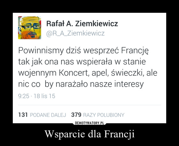 Wsparcie dla Francji –  