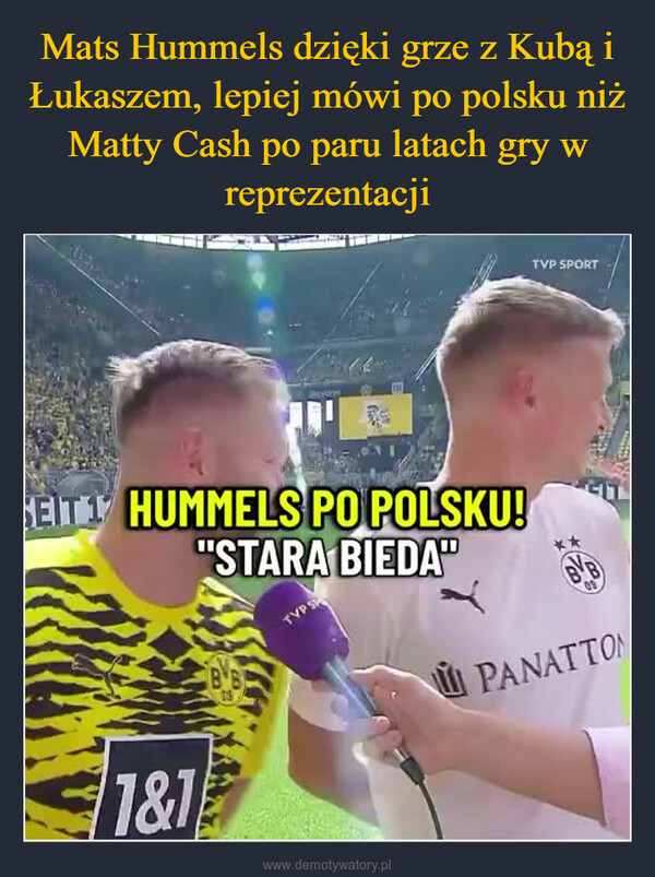  –  TVP SPORTSEITE HUMMELS PO POLSKU!"STARA BIEDA"TVP ST05PANATTON1&1