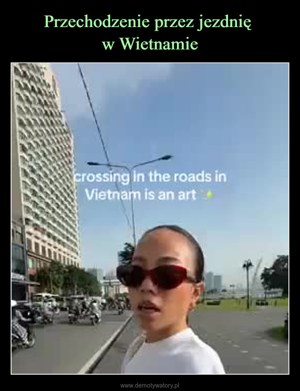  –  crossing in the roads inVietnam is an art