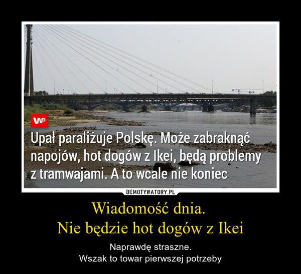 Wiadomość dnia. Nie będzie hot dogów z Ikei – Naprawdę straszne.Wszak to towar pierwszej potrzeby 