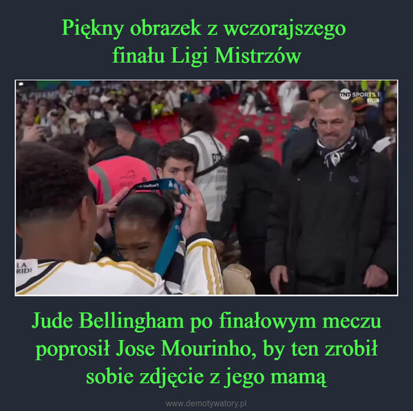 Jude Bellingham po finałowym meczu poprosił Jose Mourinho, by ten zrobił sobie zdjęcie z jego mamą –  EzluTNT SPORTS 1LIVE