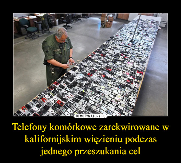 Telefony komórkowe zarekwirowane w kalifornijskim więzieniu podczas jednego przeszukania cel –  