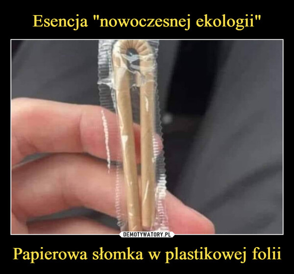 Papierowa słomka w plastikowej folii –  ESENCJA"NOWOCZESNEJ EKOLOGII"PAPIEROWA SŁOMKAW PLASTIKOWEJ FOLIIimgflip.com