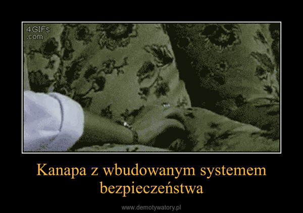 Kanapa z wbudowanym systemem bezpieczeństwa –  