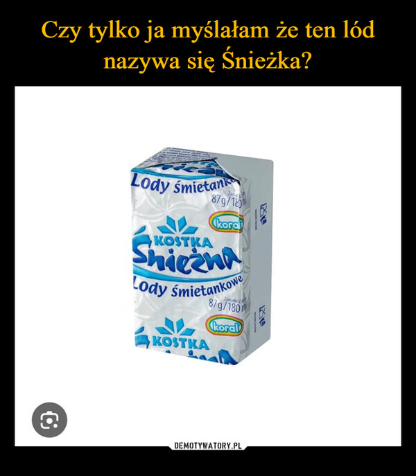  –  GLody śmietankKOSTKA879/18koraShicznaLody śmietankoweKOSTKALawarto87g/180koralWA527