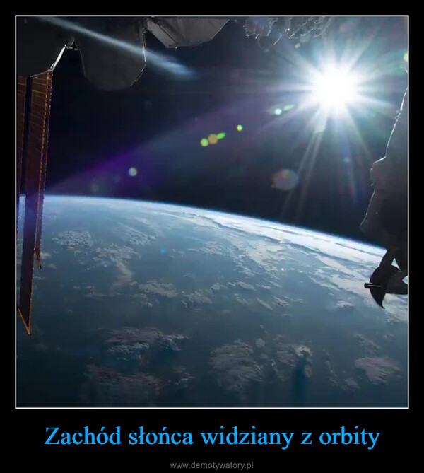 Zachód słońca widziany z orbity –  