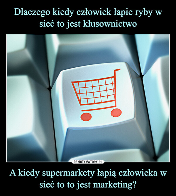 A kiedy supermarkety łapią człowieka w sieć to to jest marketing? –  