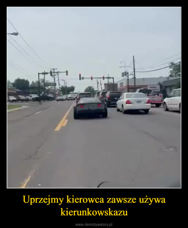 Uprzejmy kierowca zawsze używa kierunkowskazu –  BRICK OVEFRC