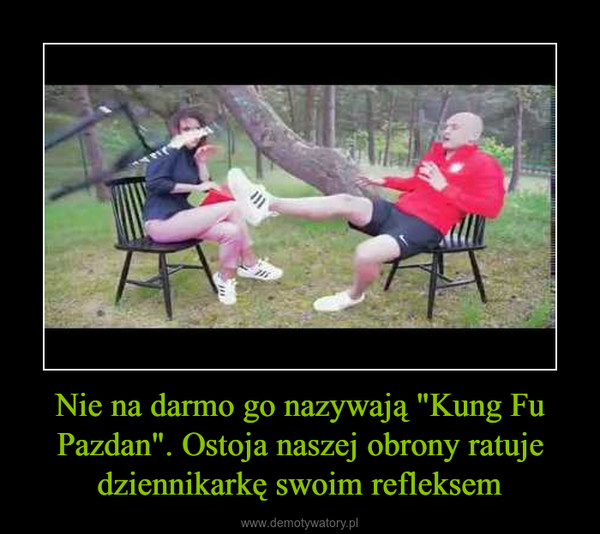 Nie na darmo go nazywają "Kung Fu Pazdan". Ostoja naszej obrony ratuje dziennikarkę swoim refleksem –  