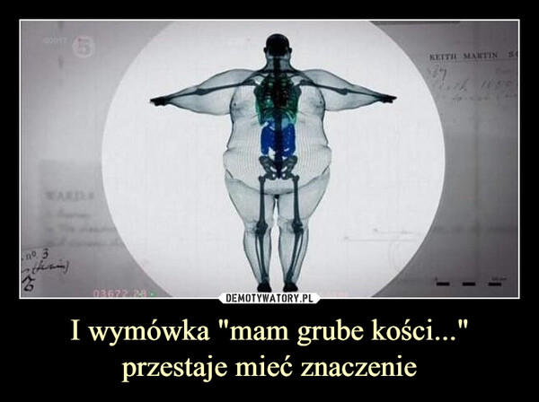 I wymówka "mam grube kości..." przestaje mieć znaczenie –  ر 19استان وه03672.28KEITH MARTINSC