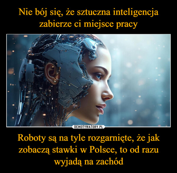 Roboty są na tyle rozgarnięte, że jak zobaczą stawki w Polsce, to od razu wyjadą na zachód –  e