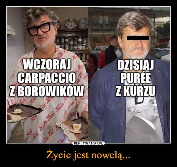 Życie jest nowelą... –  WCZORAJCARPACCIOZ BOROWIKÓWcopelMHind Non Mind NicRNEDZISIAJPURÉEZ KURZU