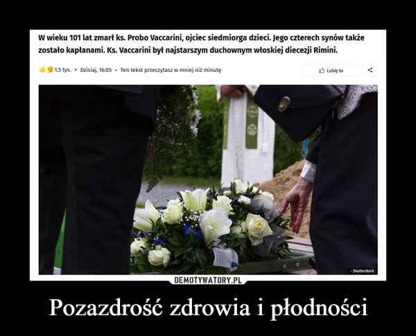 Pozazdrość zdrowia i płodności –  