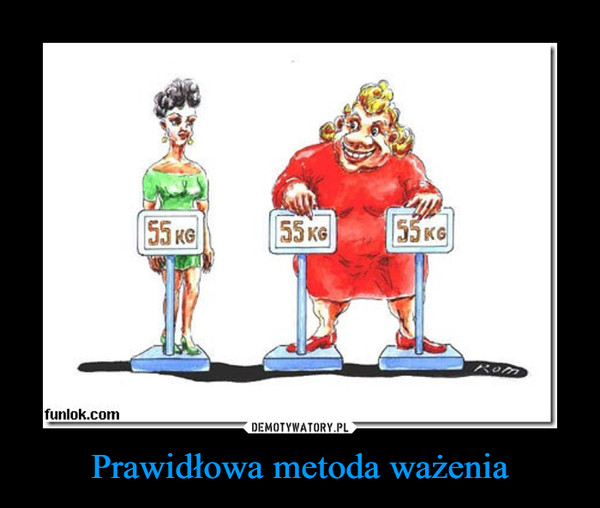 Prawidłowa metoda ważenia –  